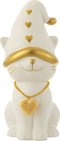 J-Line Kat Hart Hat Dolomiet Wit/Goud Medium
