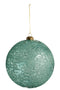J-Line Kerstbal Glas Klaar Ant Azuur Extra Large