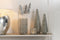 J-Line Kerstboom Glitter Glas Zilver Small