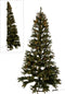 J-Line kerstboom Half Muur - kunststof - groen - LED lichtjes - 225 cm hoog