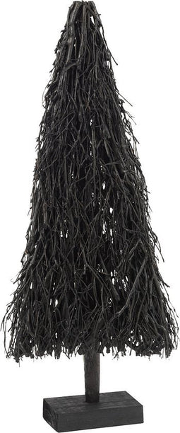 J-Line Kerstboom - hout - zwart - small