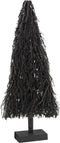 J-Line Kerstboom - hout - zwart - small