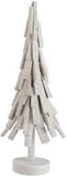 J-Line Kerstboom laagjes - hout - wit - medium