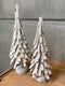 J-Line Kerstboom laagjes - hout - wit - medium