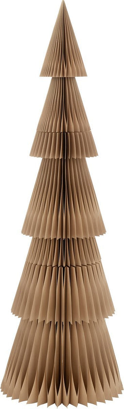 J-Line Kerstboom Vouwbaar Papier Beige Medium