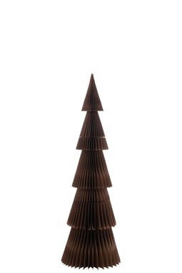 J-Line Kerstboom Vouwbaar Papier Bruin Medium
