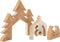 J-Line kerstdecoratie - hout - naturel/wit