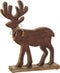 J-Line kerstfiguur Rendier - hout - bruin - medium