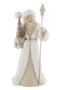 J-Line Kersthanger - polyester - wit/champagne