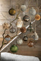 J-Line Kersthanger rendier - hout - bruin & grijs - 2 stuks - kerstboomversiering