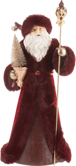 J-Line Kerstman Deco Poly Rood/Groen