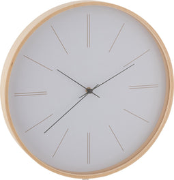 J-Line klok Chris - hout - naturel - Ø 40 cm