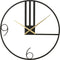J-Line klok Lijnen - metaal - zwart - large - Ø 69 cm