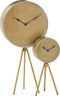 J-Line Klok Op Tripod Ijzer Goud Large
