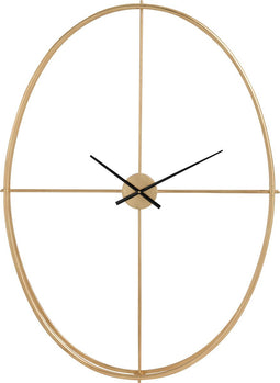 J-Line klok Ovaal - metaal - goud - large - Ø 125.5 cm