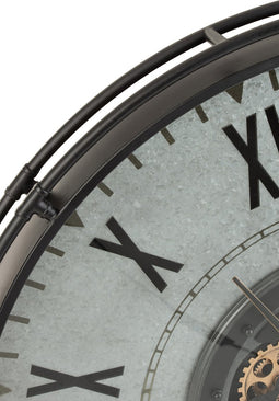 J-Line klok Romeinse Cijfers - metaal - Ø 109 cm
