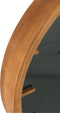 J-Line klok Rond - hout/glas - bruin/zwart - Ø 40 cm
