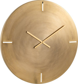 J-Line Klok Rond Metaal Mat Goud Large