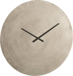 J-Line Klok Rond Metaal Zilver Small