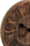 J-Line klok Schijf Romeinse Cijfers - hout - bruin - medium - Ø 40 cm