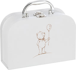 J-Line koffer Geboorte Beer - karton - wit