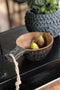 J-Line kom Handvat Mango - hout - zwart/bruin