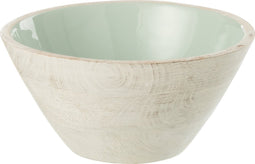 J-Line kom Kos - hout - blauw - medium