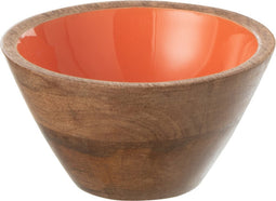 J-Line kom Kos - hout - orange - small