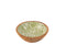 J-Line kom Patroon - hout - groen/wit - small