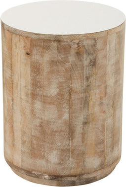 J-Line Krukje Mango Hout Wit