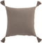J-Line kussen Bloem En Kwasten - katoen - taupe