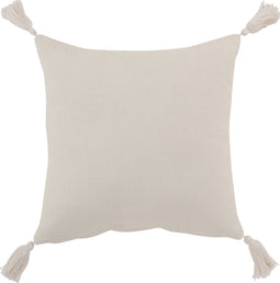 J-Line kussen Bloem En Kwasten - katoen - wit