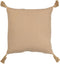 J-Line kussen Bloem Kwast - polyester - beige