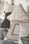 J-Line kussen Boord Ibiza - katoen - beige/wit
