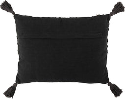 J-Line kussen Cirkel Rechthoek - katoen - donkergrijs