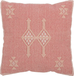 J-Line kussen Diamanten + Pijlen - katoen - perzik/roze