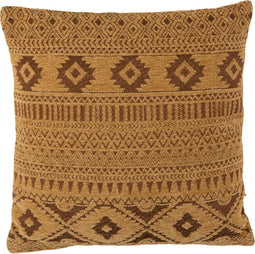 J-Line kussen Etnisch Vierkant - katoen - oker