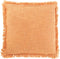J-Line kussen Franje - katoen/fluweel - oranje