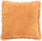 J-Line kussen Franje - katoen/fluweel - oranje