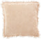 J-Line kussen Franje - polyester - beige