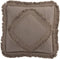 J-Line kussen Franje Vierkant - katoen - taupe