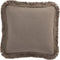 J-Line kussen Franje Vierkant - katoen - taupe