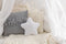 J-Line kussen Gebreid Vierkant - polyester - wit