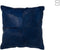 J-Line kussen Koehaar - leder - elektrisch blauw