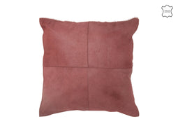 J-Line kussen Koehaar - leder - rood