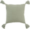 J-Line kussen Kwast Vierkant - katoen - munt