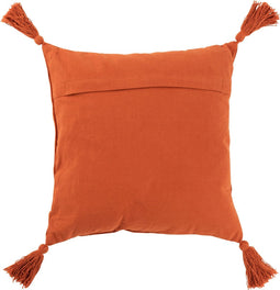 J-Line kussen Kwast Vierkant - katoen - oranje