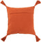 J-Line kussen Kwast Vierkant - katoen - oranje