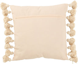 J-Line kussen Kwastje - katoen - perzik