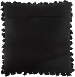 J-Line Kussen Marokkaans Boord Katoen Zwart